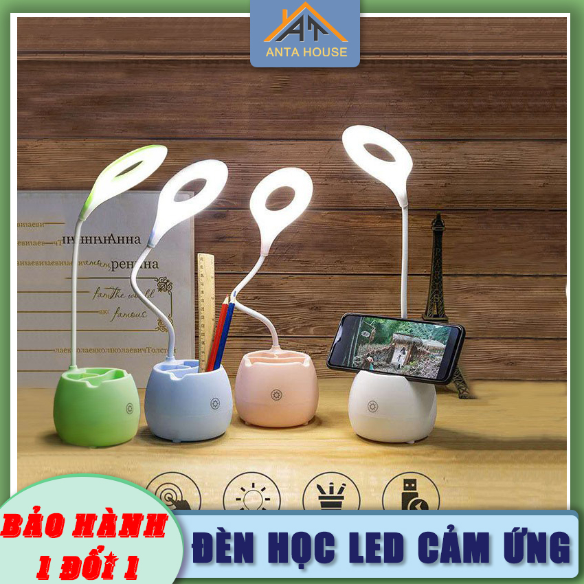 Đèn led học để bàn, chống cận, cảm ứng antahouse - đèn led cảm ứng ,có chỗ đựng bút, giá để điện thoại