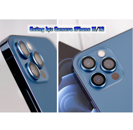 Iphone 12 Mini/ 12/ 12 Pro max màu Titan [ Bộ 3 mắt] Dán từng mắt camera chống trầy Chính hãng Kuzoom Bảo vệ cam