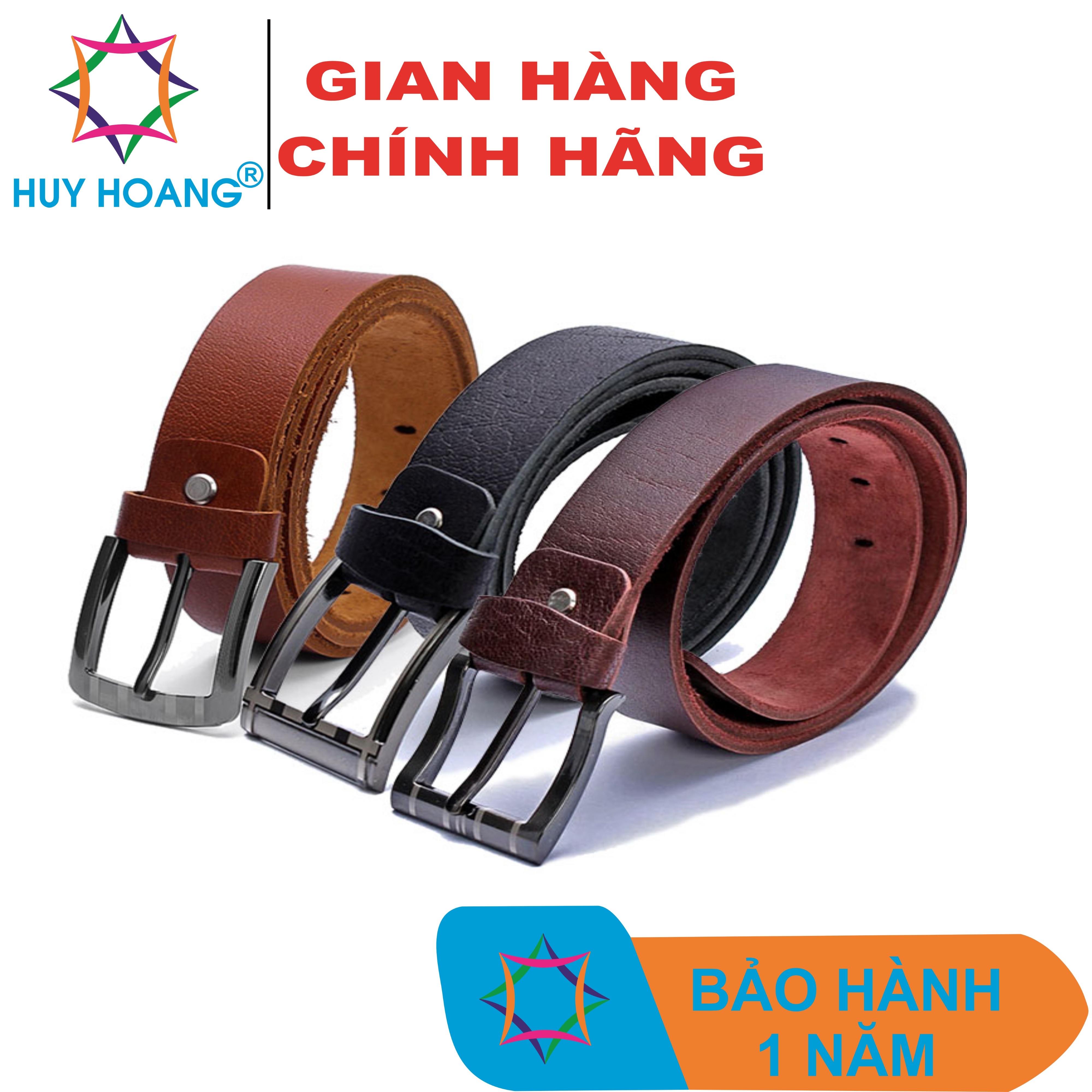 Thắt lưng nam da bò cỡ lớn màu da, đen, nâu th4101-02-03