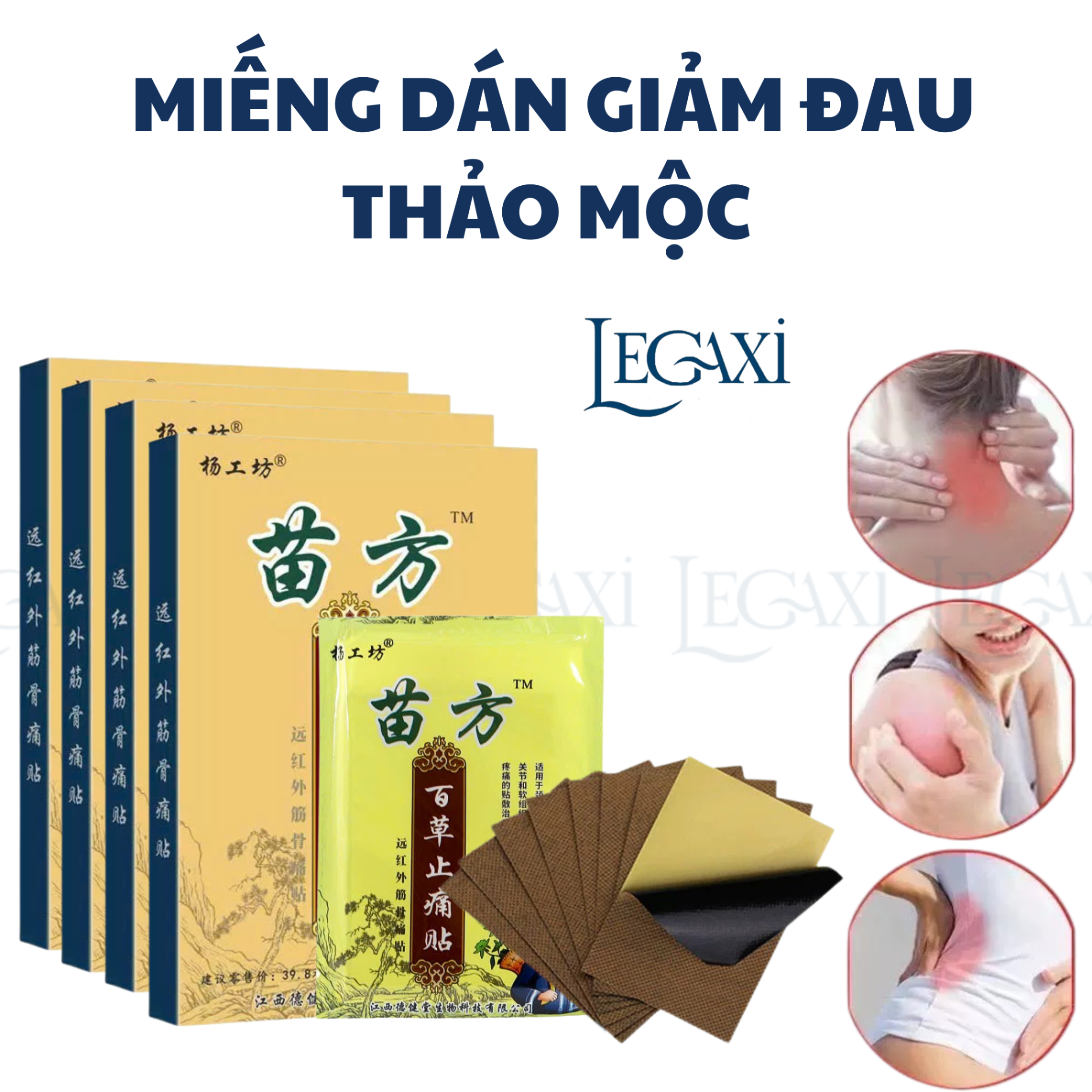 Hộp 8 Miếng Pad Dán Giảm Đau Đau Nhức Cơ Thể, Cao Dán Làm Nóng Giảm Nhức Mỏi Cơ Xương Khớp Thảo Mộc