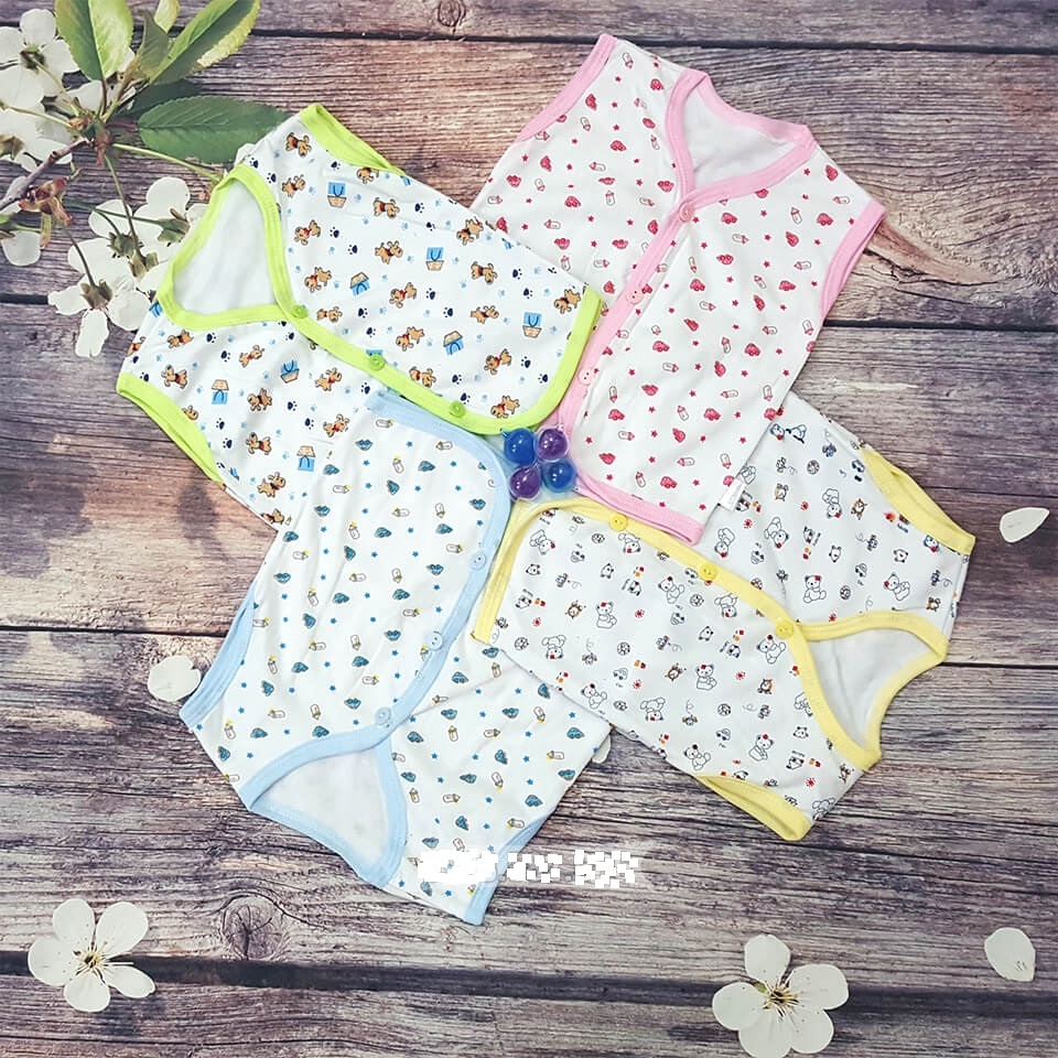 Áo gile 2 lớp cho bé sơ sinh - 6 tháng