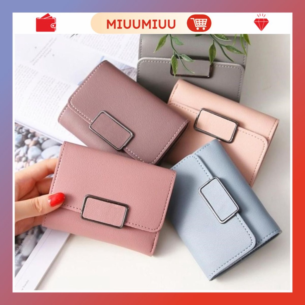 Ví nữ mini ngắn cầm tay phong cách hàn quốc chất liệu cao cấp mềm mại phù hợp nhiều phong cách ptvi102 miuumiuu