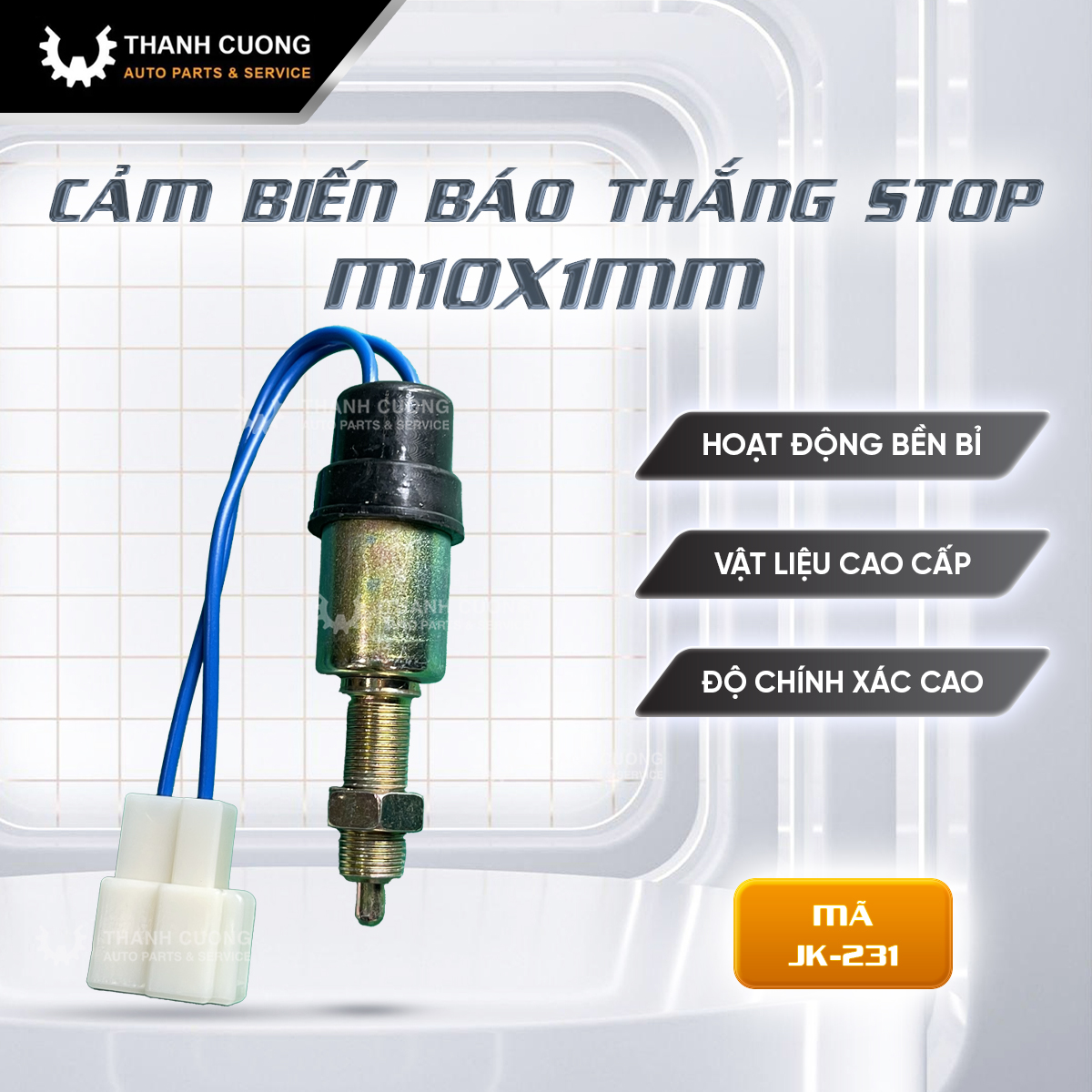 Công tắc, cảm biến báo thắng ( phanh ) Stop, loại dùng chung cho nhiều xe | Kích thước ren M10x1mm | Giúp cảnh báo và lái xe an toàn