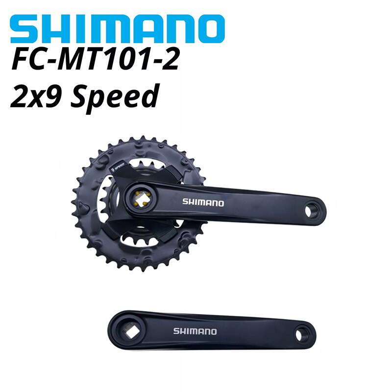 Đùi Đĩa SHIMANO FC-MT101-B2 22/36T 2x9sp Trục Cốt Vuông + BB UN26 Dành Cho Xe MTB