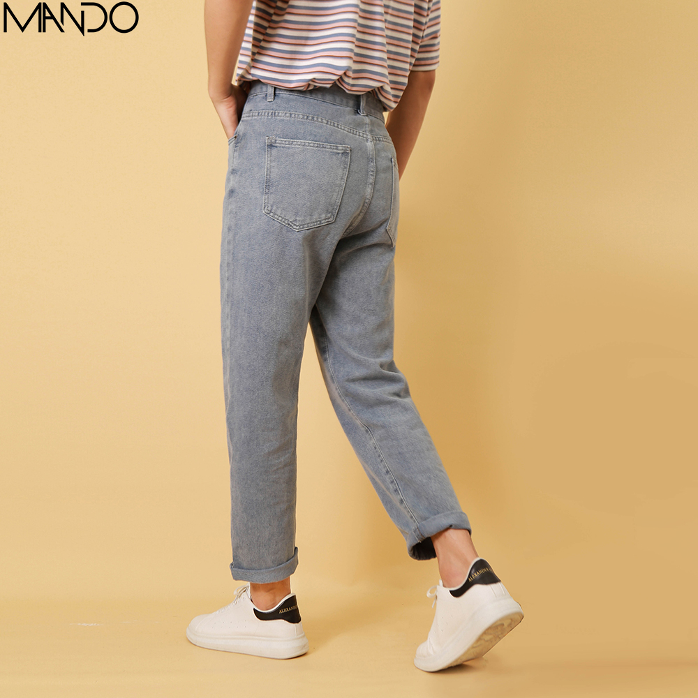 Quần jeans ống rộng quần jean nam nữ mix đồ cùng áo thun áo sơ mi vầ giầy thể thao xu hướng Hàn Quốc phong cách thời trang MANDO - QJ33