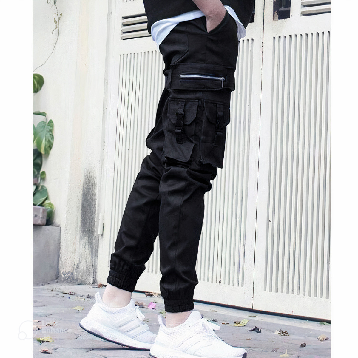 Quần jogger túi hộp khóa zip chất vải kaki co giãn cực chất