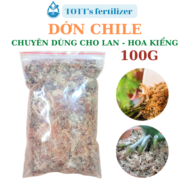 Giá thể Dớn Chile trắng trồng lan, làm giá thể hàng xịn trắng giữ ẩm tốt gói 100gram