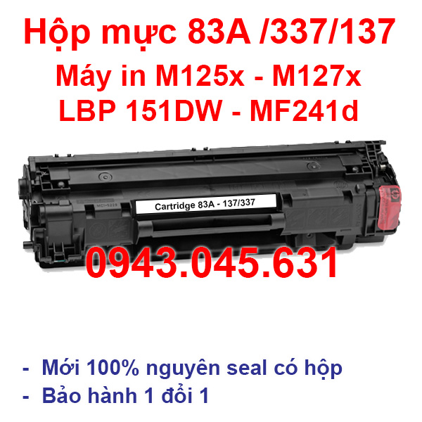 Hộp mực 337 - Hộp mực Canon mf241d (Có VAT) dùng cho máy in Canon MF211, MF212w, MF215, MF217w, MF22