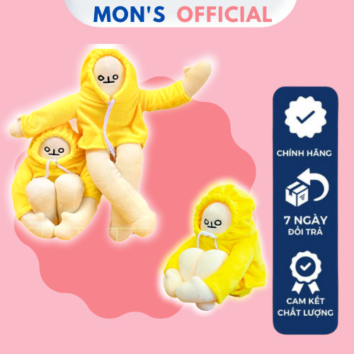 Gấu bông người chuối trầm cảm dễ thương cao cấp nhồi bông MonStore