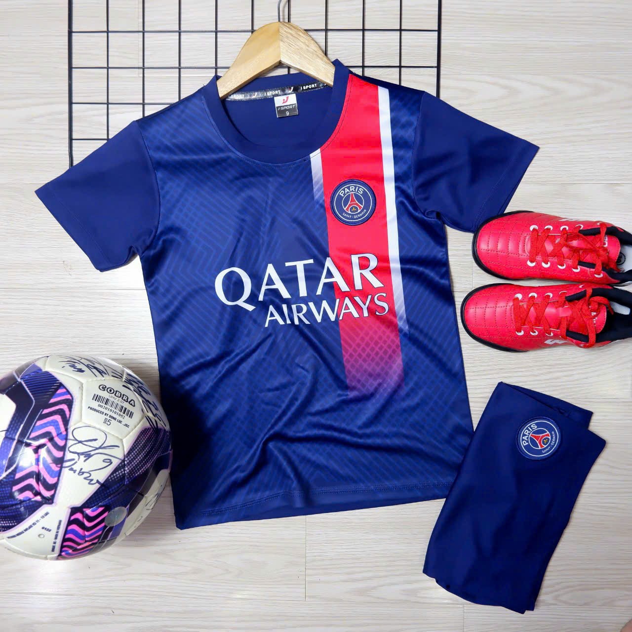 Set Quần Áo Bóng Đá Trẻ Em PSG Xanh 2023- Set Đá Banh Trẻ Em Dễ Thương