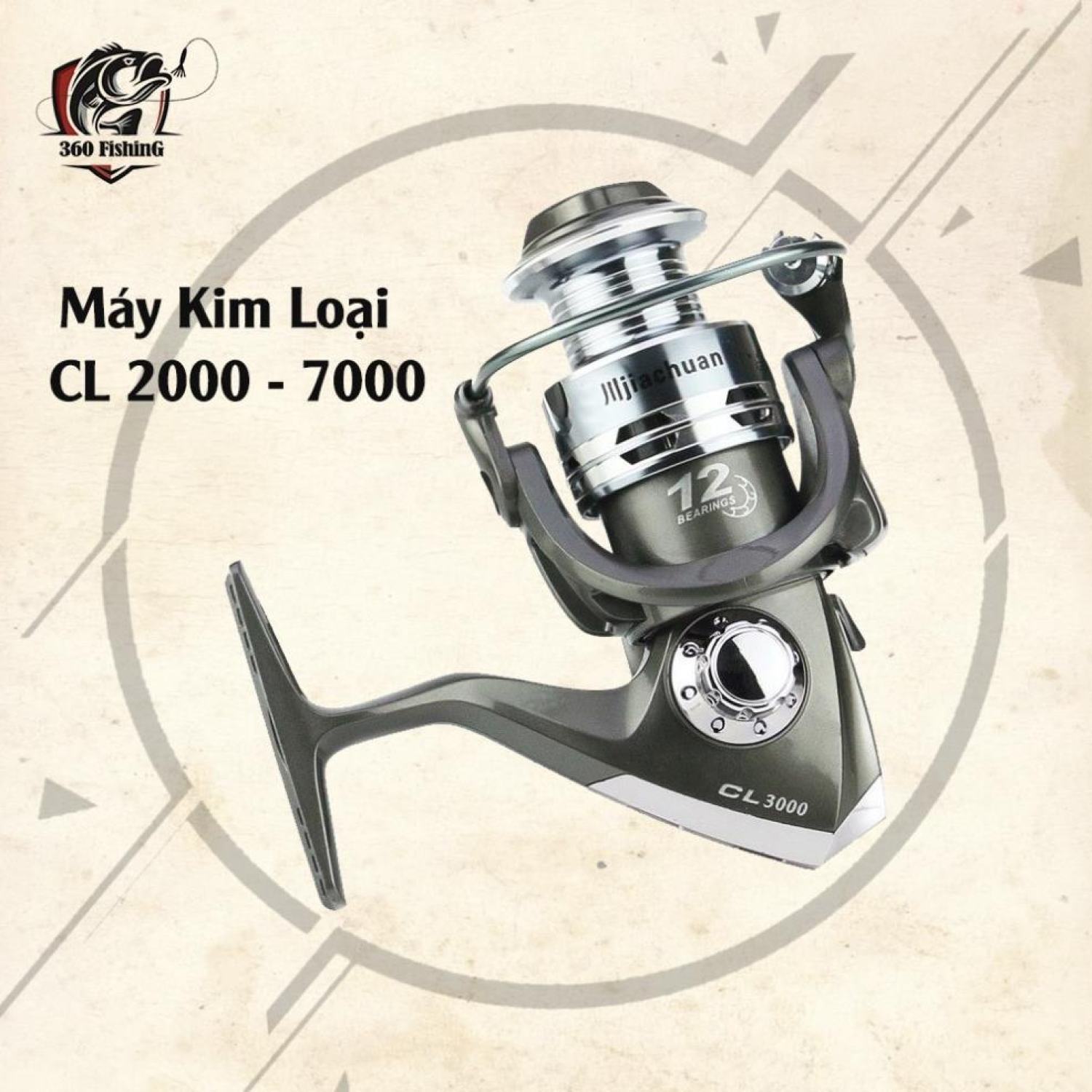 Máy câu cá kim loại dawa cl máy câu đứng 3000 đến 7000 đồ câu lure chất lượng