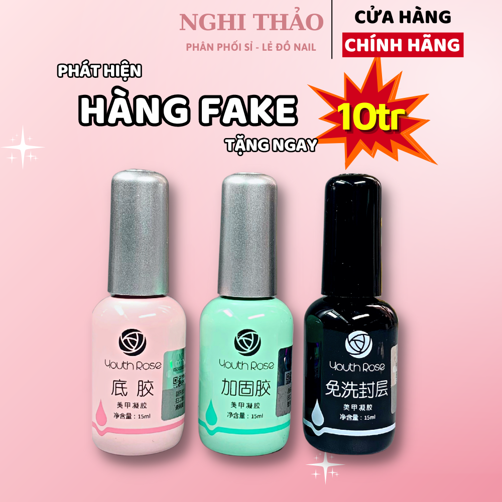Combo Base top cứng móng hoa hồng