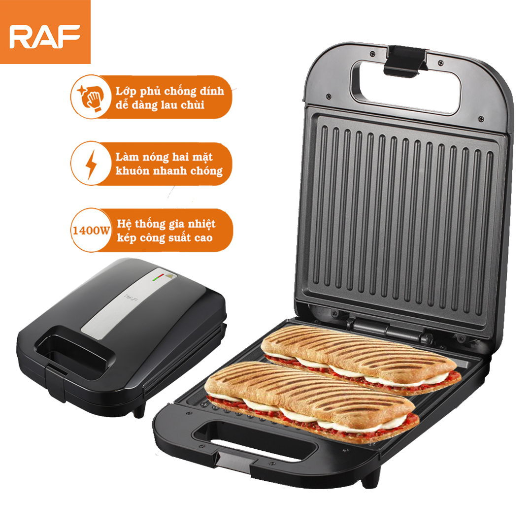 Máy nướng bánh mì, kẹp nóng bánh mì loại lớn haeger raf 1400w