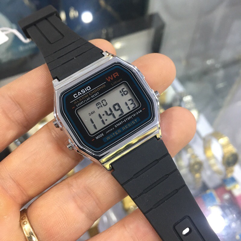Đồng hồ tử Nam Nữ dây cao su F-94W -1DG