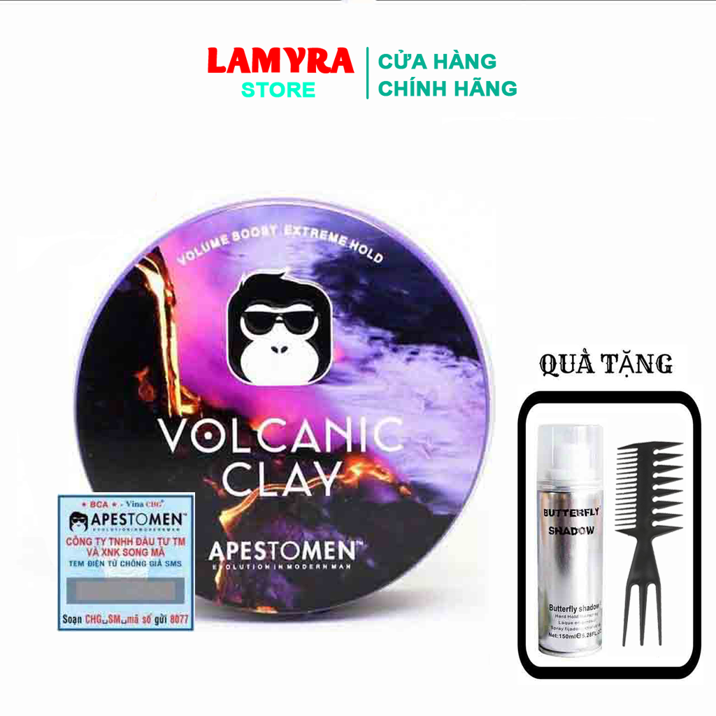 Sáp Vuốt Tóc Nam Apestomen Volcanic Clay 80g chính hãng tem SMS tại Lamyra Store
