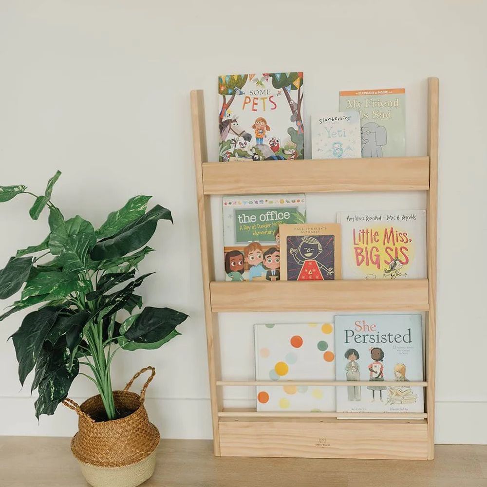Kệ Giá Sách Để Bàn, Kệ Gỗ Đa Năng Đựng Sách Vở Cho Bé Theo Montessori Của