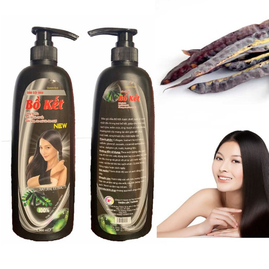 - chai dầu gội đầu bồ kết dưỡng tóc suông mượt óng ả 1000ml - bồ kết đen