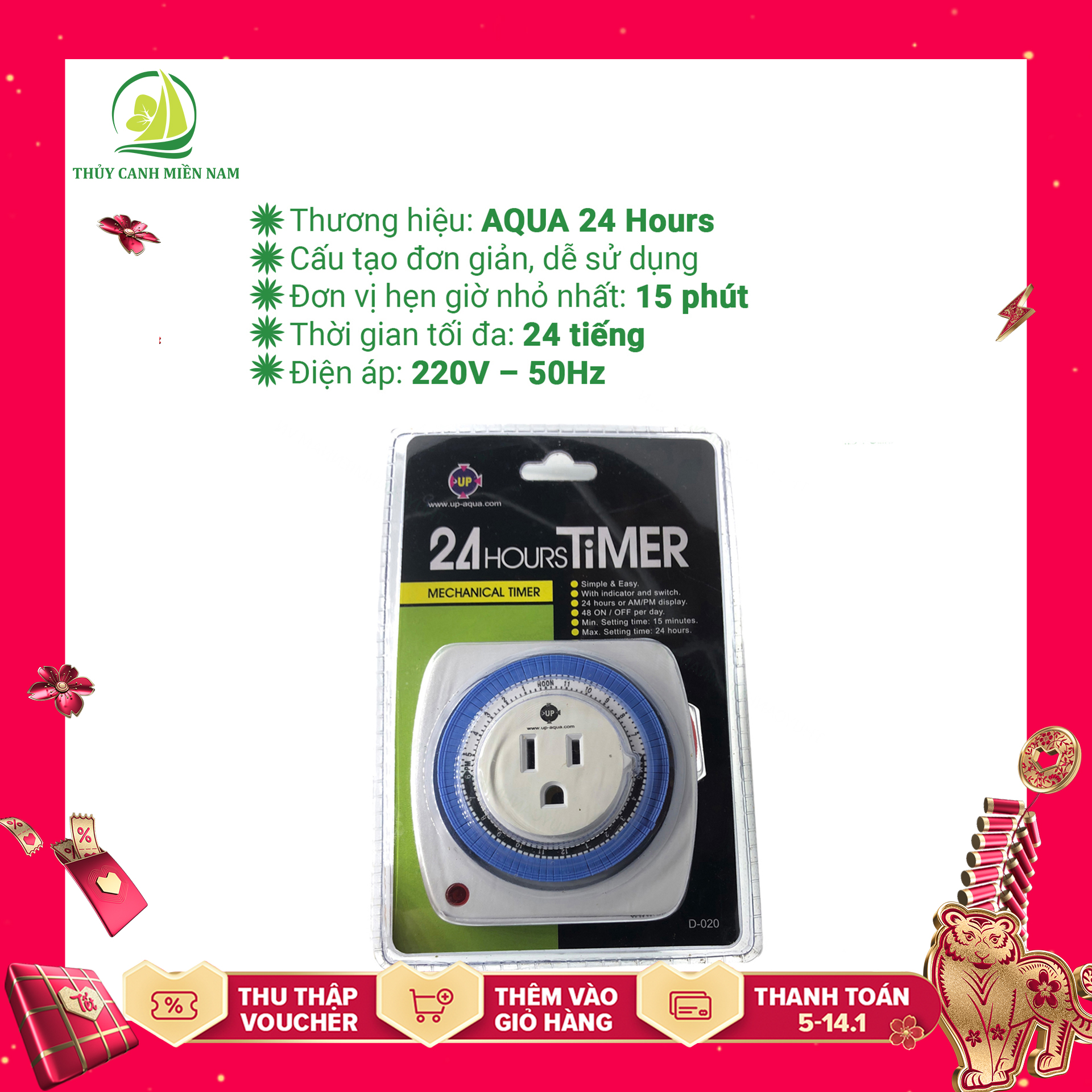 [CHÍNH HÃNG, BẢO HÀNH 6T] Timer hẹn giờ cơ| Đồng hồ hẹn giờ cơ