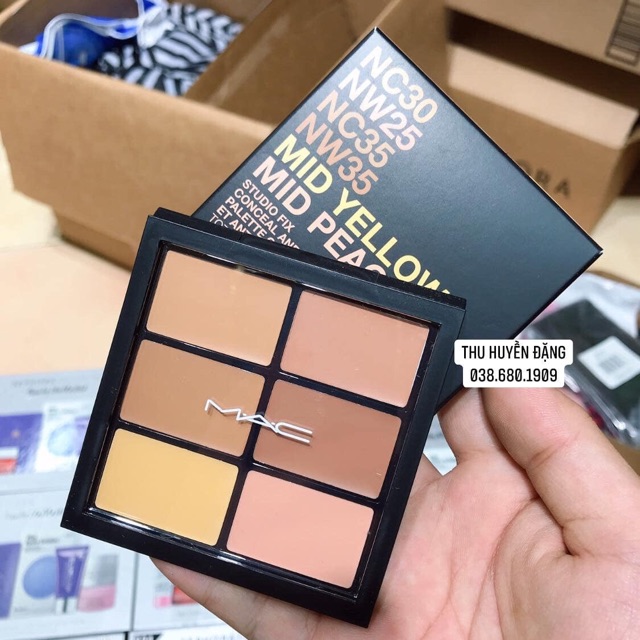 Bảng che khuyết điểm mac 6 ô - medium