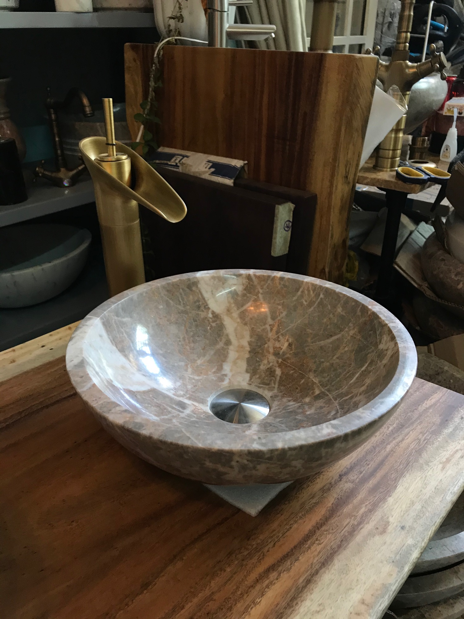 Lavabo đá tự nhiên 33 cm x 11 cm
