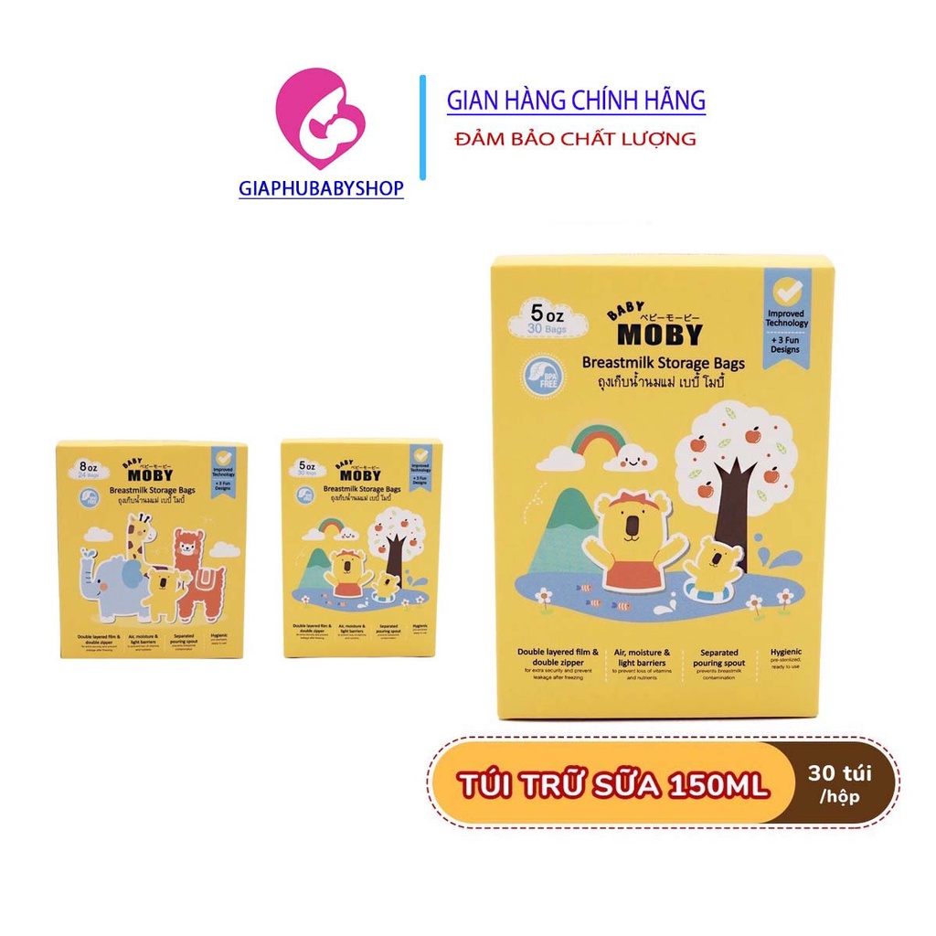 Túi trữ sữa Moby dung tích 240ml