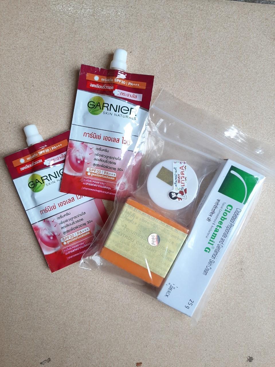 Sét 5 món Clobetamil G Thái Lan 25g gói dưỡng đỏ