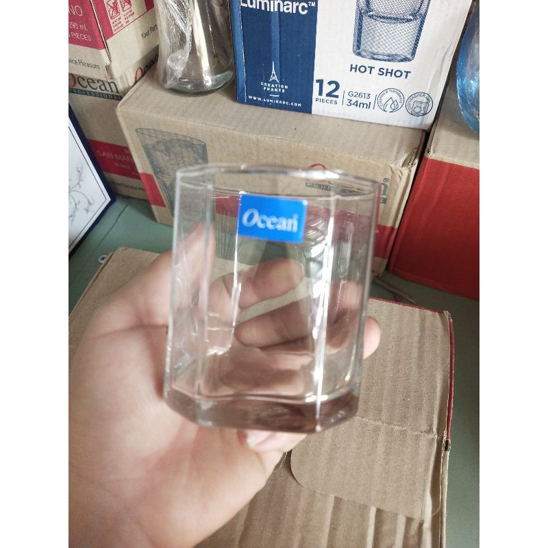 1 hộp 6 ly thủy tinh ocean pyramid rock 260ml