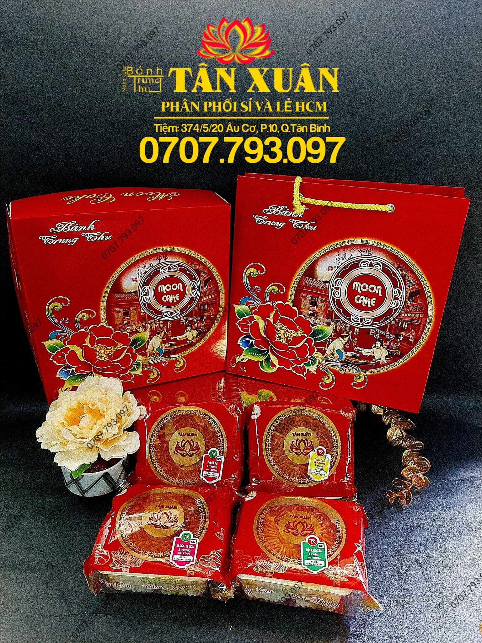 Combo 165k 4 bánh Trung Thu 200gr 1 trứng kèm Hộp