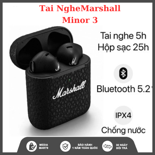 Hàng Xách Tay Tai Nghe Bluetooth Marshall Minor 3 - Âm bass mạnh mẽ