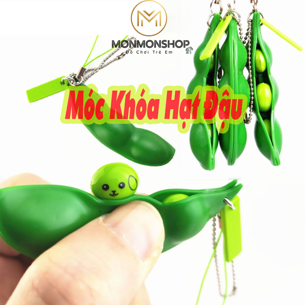 Móc Khóa Hạt Đậu Xả Stress dùng để bóp vui nhộn
