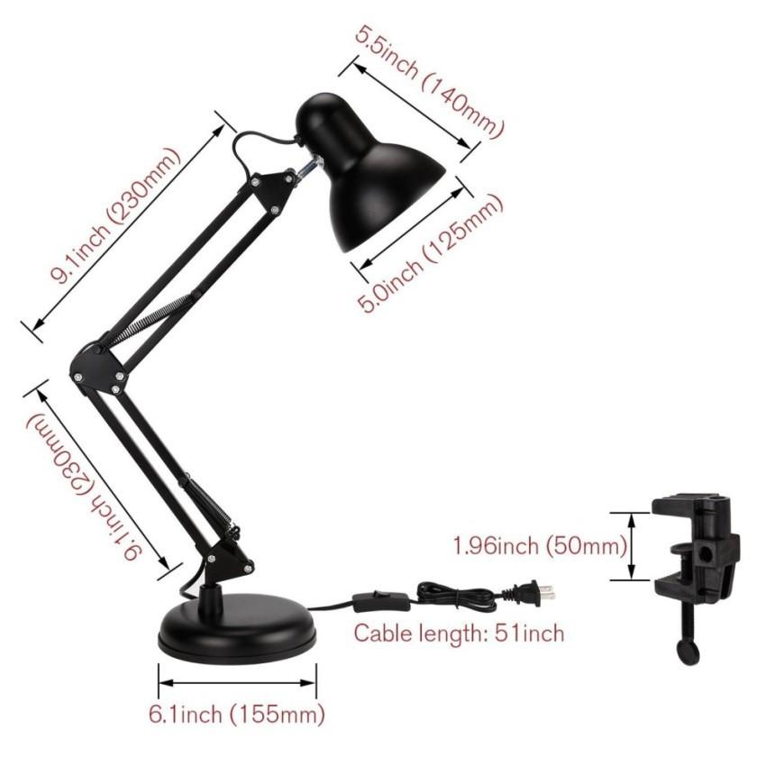 Đèn để bàn, kẹp cạnh giường Pixar 2 trong 1 cao cấp chống cận thị, trang trí bàn làm việc xoay 360 độ, Đèn học chiếu gần, chiếu xa, có thể xoay 360 độ tiện dụng để học bài, đọc sách, đèn ngủ, đèn trang trí,...