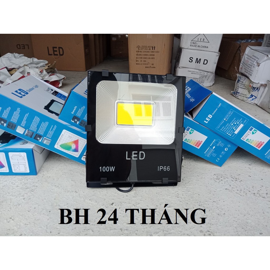 Đèn pha 100w cob - đủ công suất - bh 12 tháng