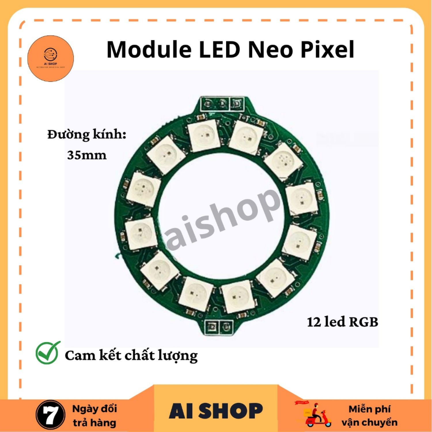 Mạch module led neo pixel 12 led rgb