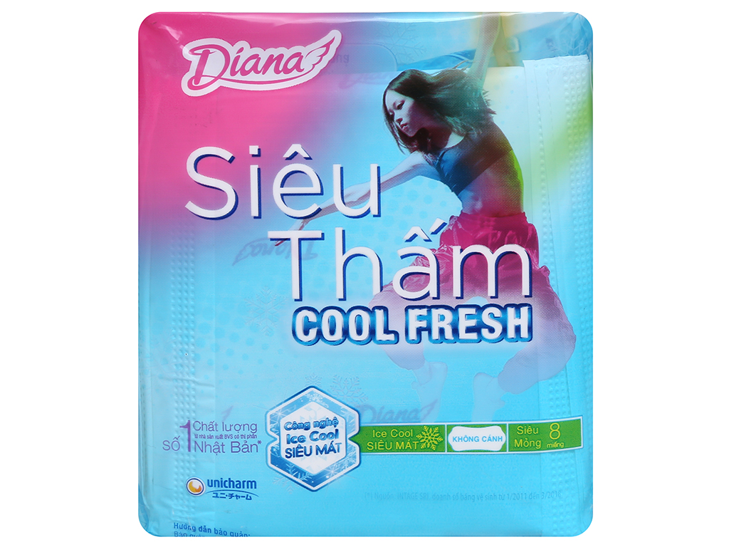 Băng vệ sinh Diana siêu thấm Cool Fresh