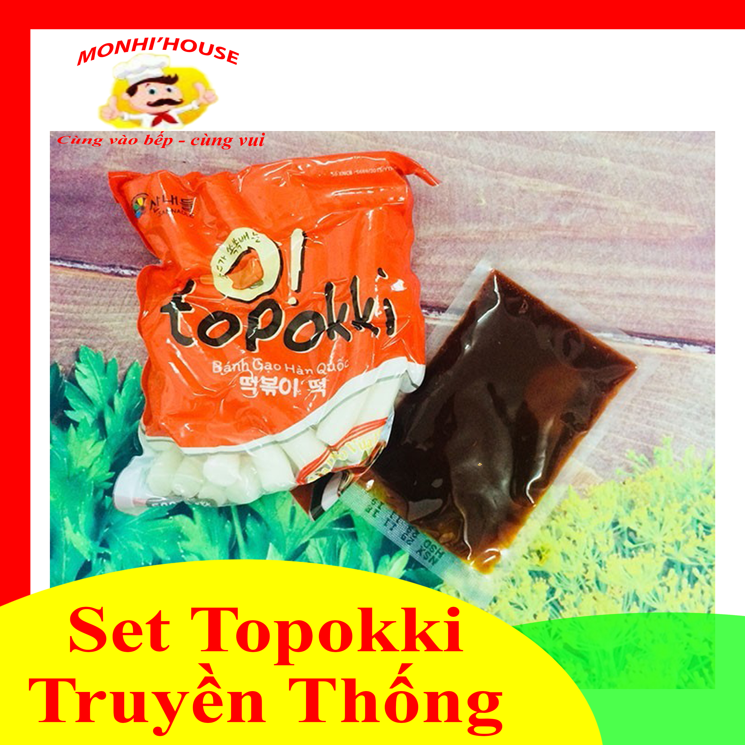500g tokbokki truyền thống kèm 100g sốt Hàn Quốc