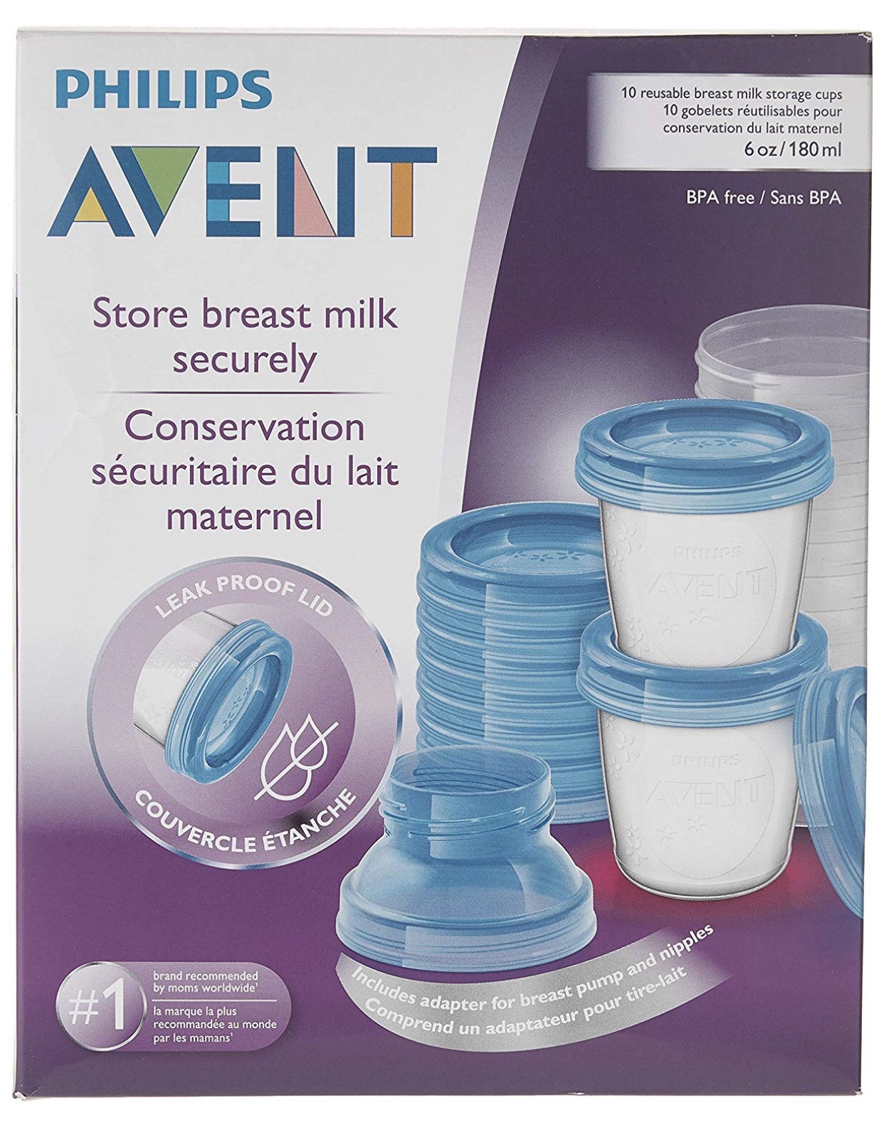 Cốc trữ sữa Philips Avent 180ml đựng sữa và thức ăn