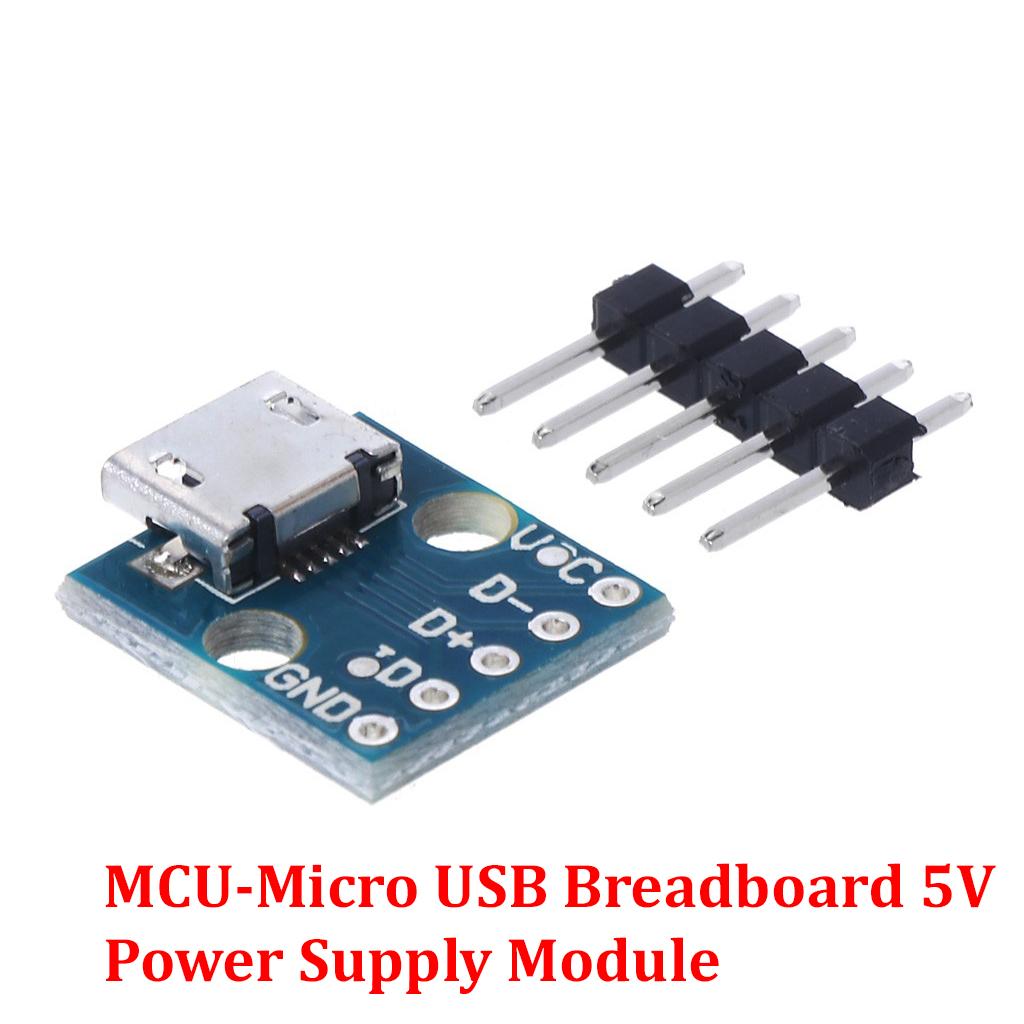 Mạch Ra Chân (hàn) Cổng Micro USB (MCU-Micro USB to DIP 5Pin) - 3 cái