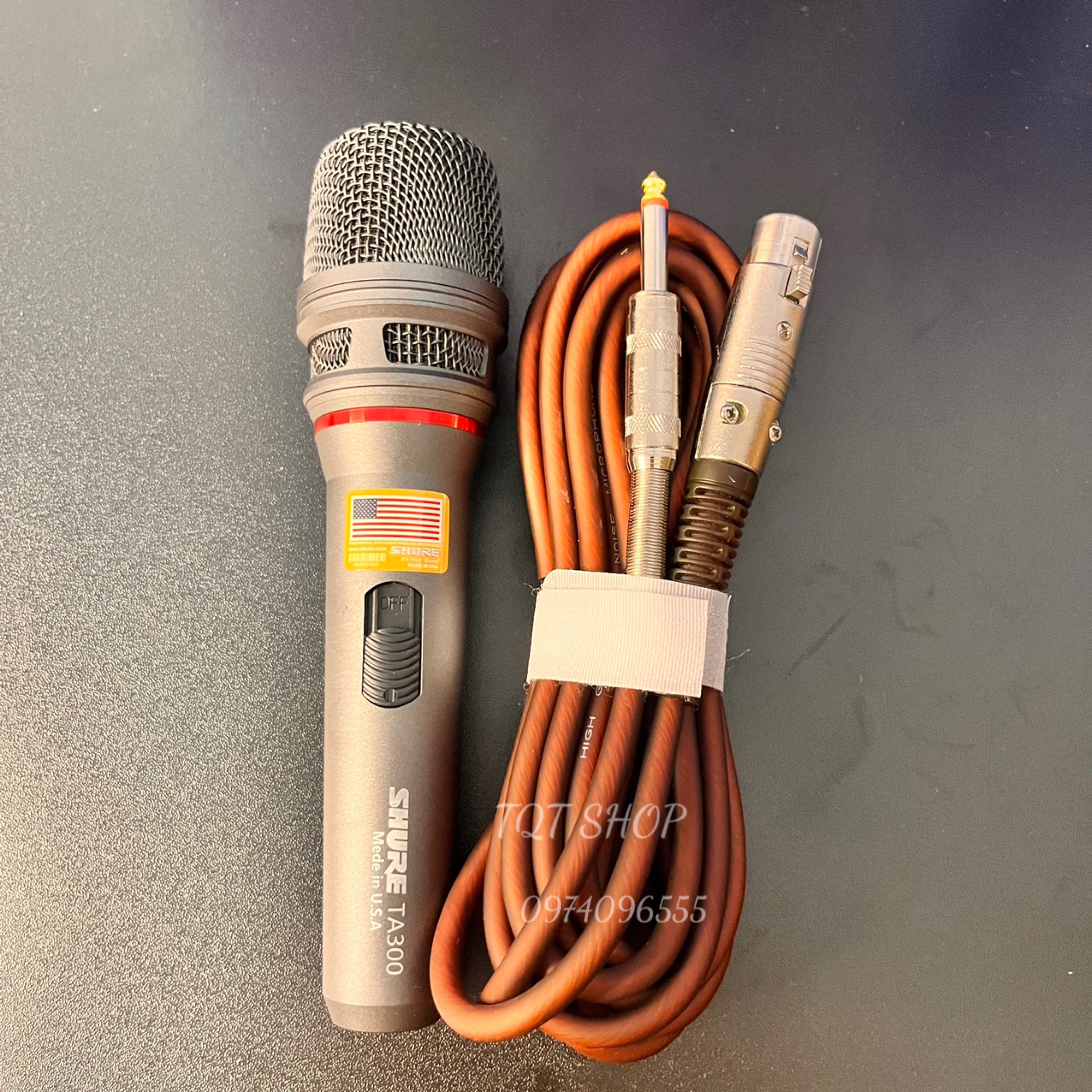  Micro Shure TA300 - Made in USA Hàng Cao Cấp Chống Hú Hát karaoke Tiếng Mic Sáng 