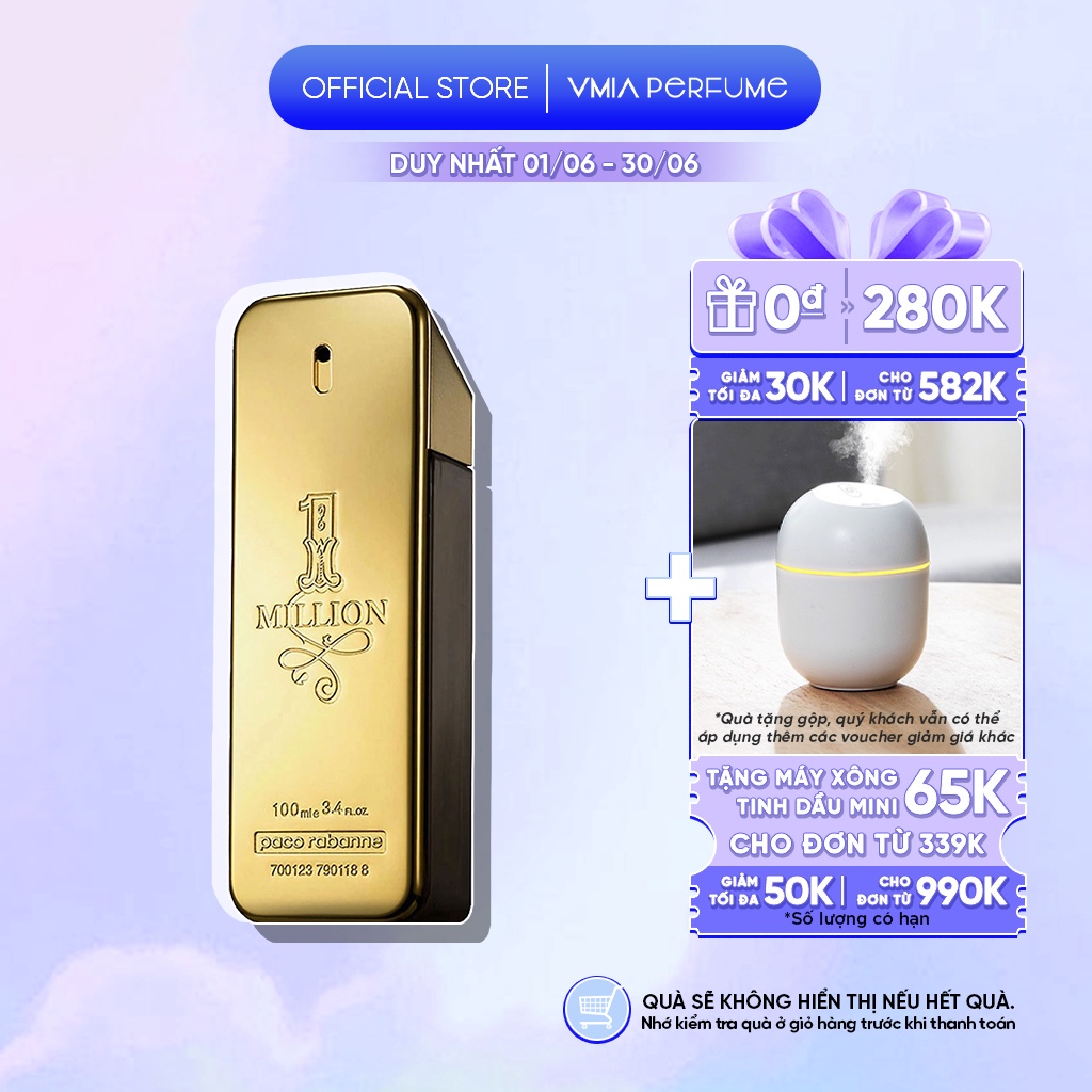 Vmia perfume - nước hoa nam one milion edt mẫu thử 2ml 5ml 10ml