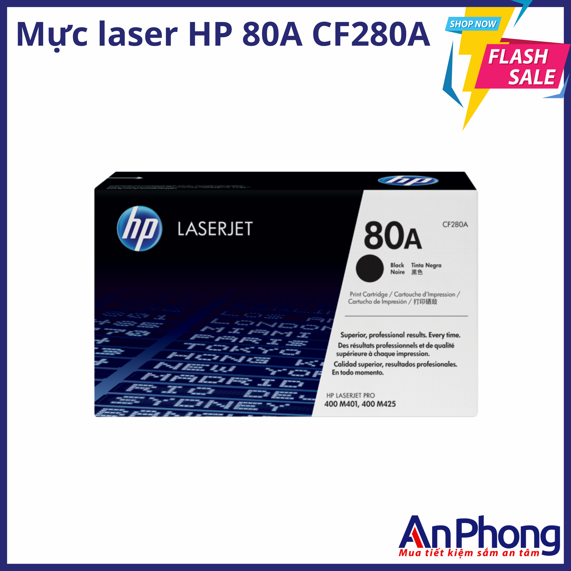 Mực in hp 80a cf280a, mực in hp chính hãng