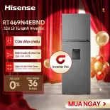 |SP MỚI 2025| Tủ lạnh Hisense Inverter 324 lít RT469N4EBND Kháng khuẩn Khử mùi, Bảo hành 3 năm