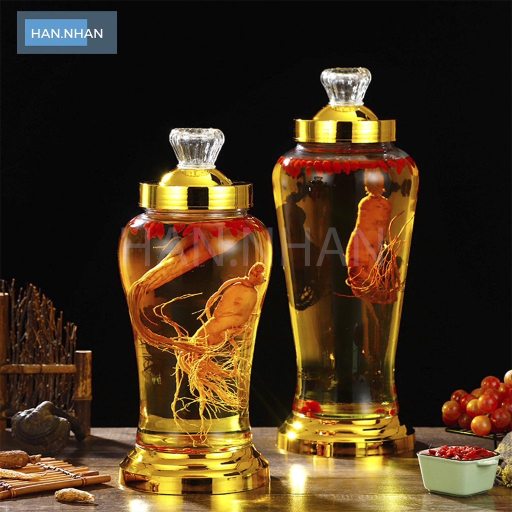 Bình ngâm rượu nhân sâm thủy tinh việt nam 1 lít, 2 lít, 3l, 5l, 10l