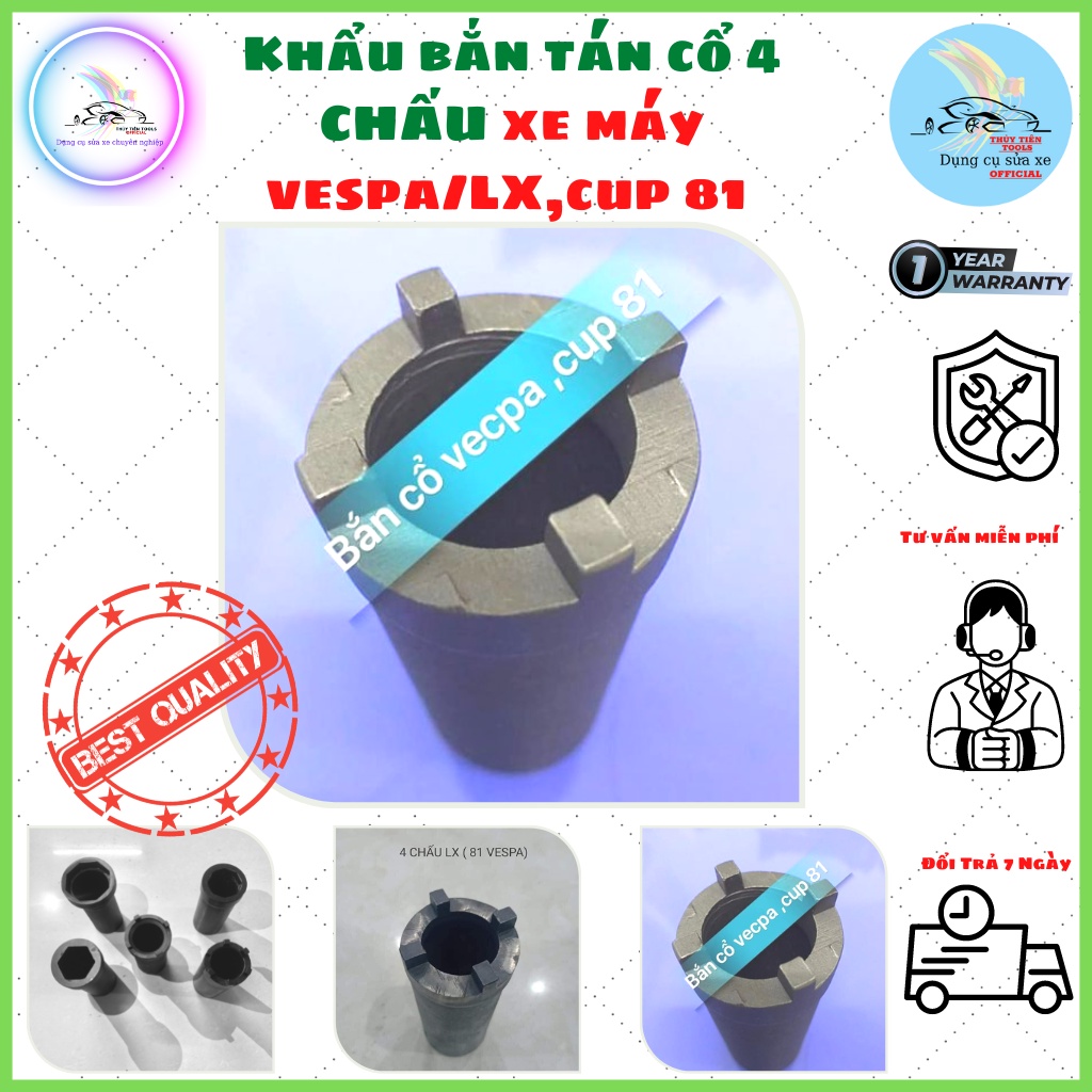 Khẩu bắn tán cổ vespa,cup 81 - dụng cụ sửa xe máy cao cấp