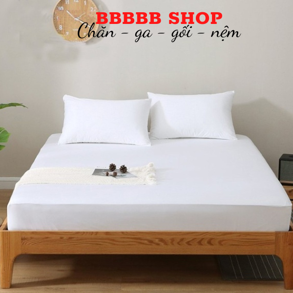 [HCM]Bộ ga trắng cho khách sạn-resort nệm 17-25cm