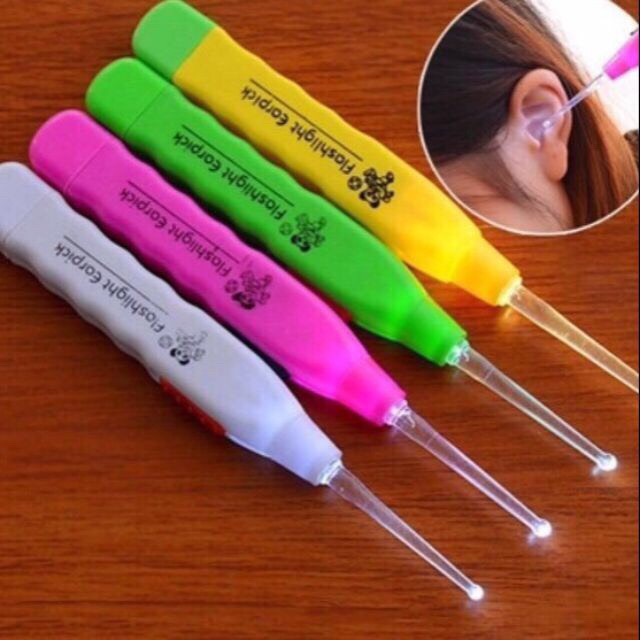 SÉT 2 DỤNG CỤ LẤY RÁY TAI CÓ ĐÈN CHO BÉ