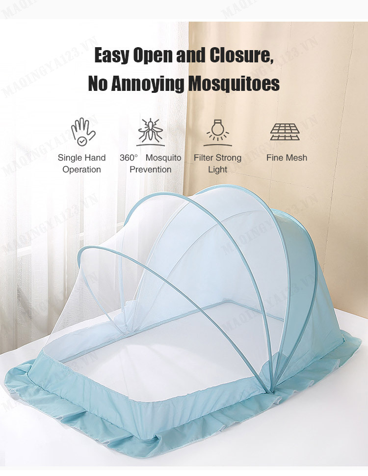 maqingya123 Mosquito Net Portable Encrypted Foldable Blackout Mosquito