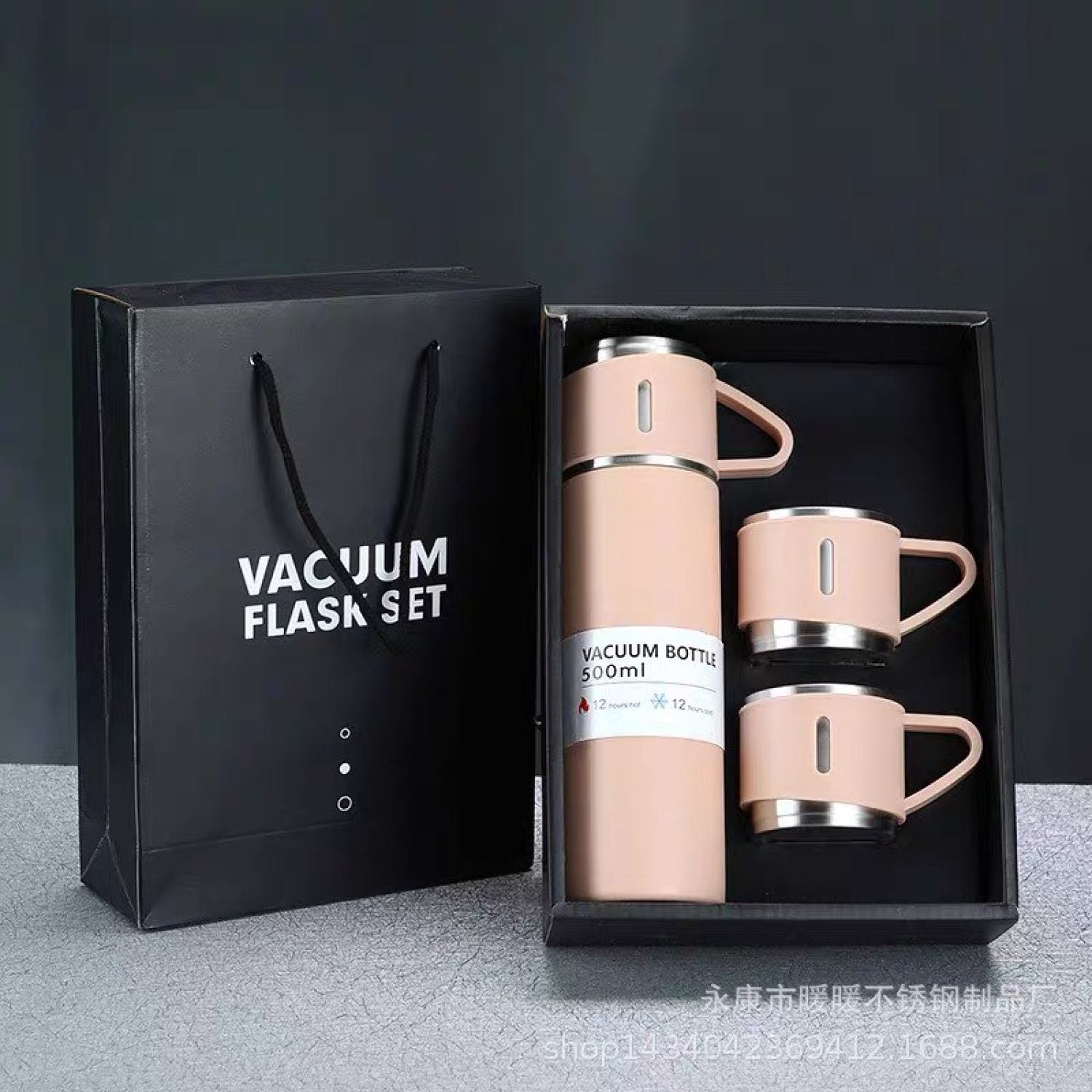 Bình nước giữ nhiệt cao cấp, Bình giữ nhiệt 500ml tặng kèm cốc sang trọng