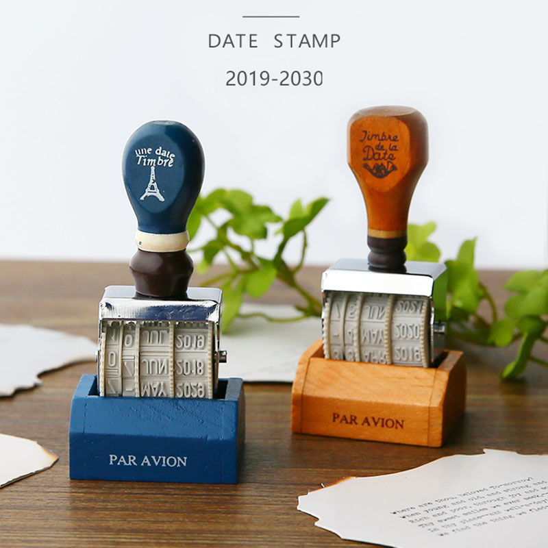 Con Dấu Gỗ khắc chữ số Ngày Tháng Năm Cổ Điển - Gấu Trúc Phụ kiện