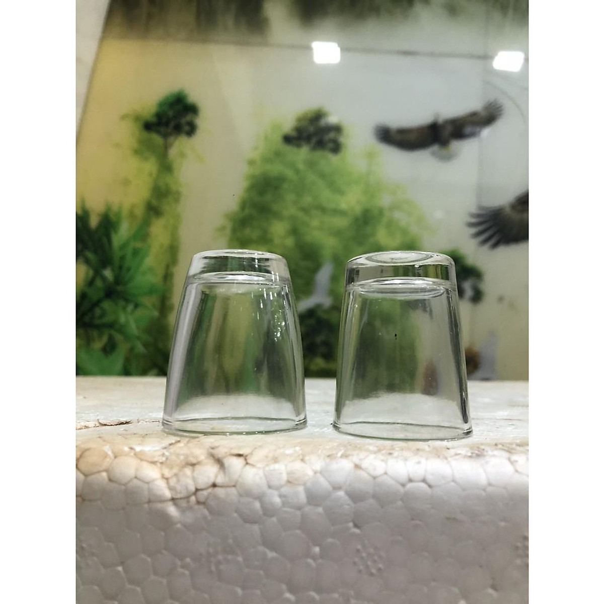 Bộ 12 chén, ly đựng rượu mắt trâu, chén rượu thủy tinh cực rẻ