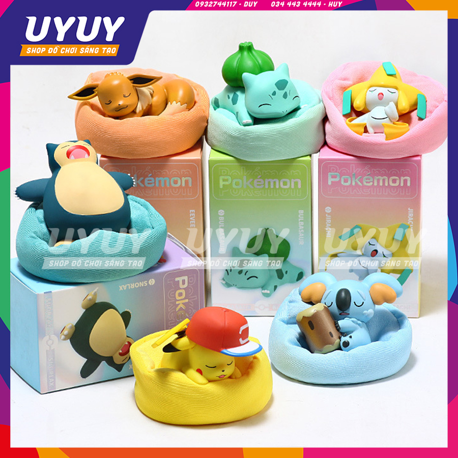Mô Hình Nhân Vật Pokemon Dễ Thương Nằm Ngủ Size Mini